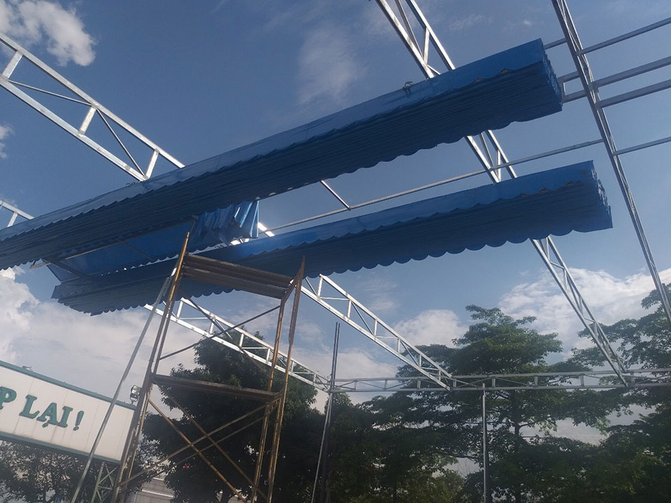 Thiết Kế Mái Hiên Che Quán Cafe Sân Vườn, Báo Giá Mái Che Cà Phê